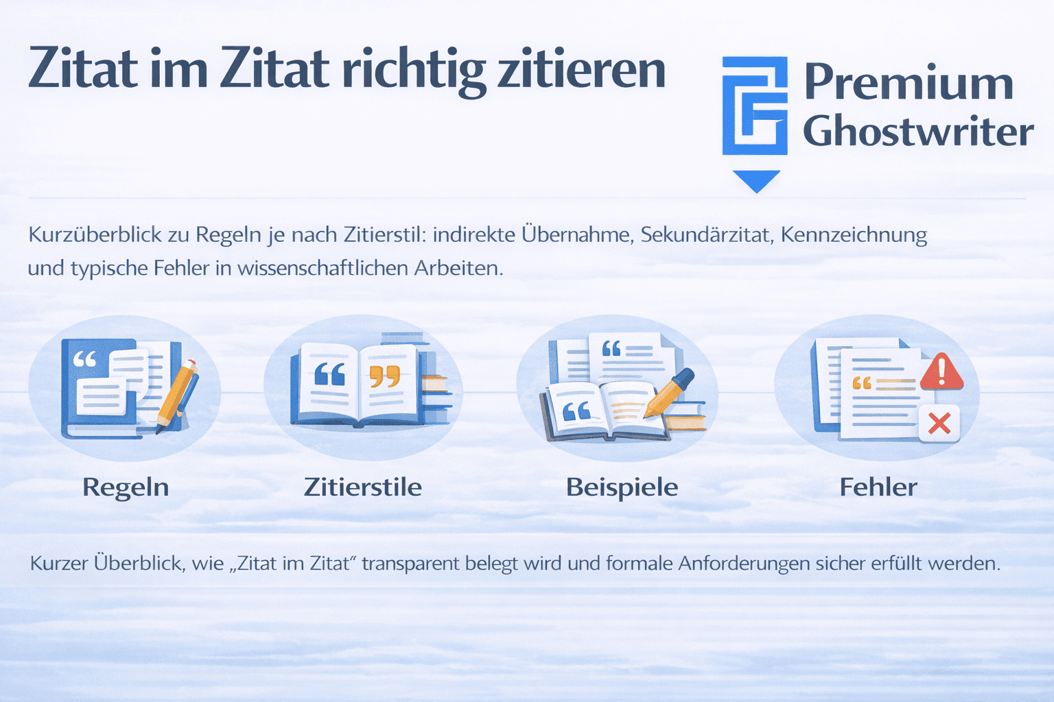 Zitat im Zitat richtig zitieren: Regeln nach Zitierstil, Beispiele, typische Fehler und Hinweise für wissenschaftliche Arbeiten