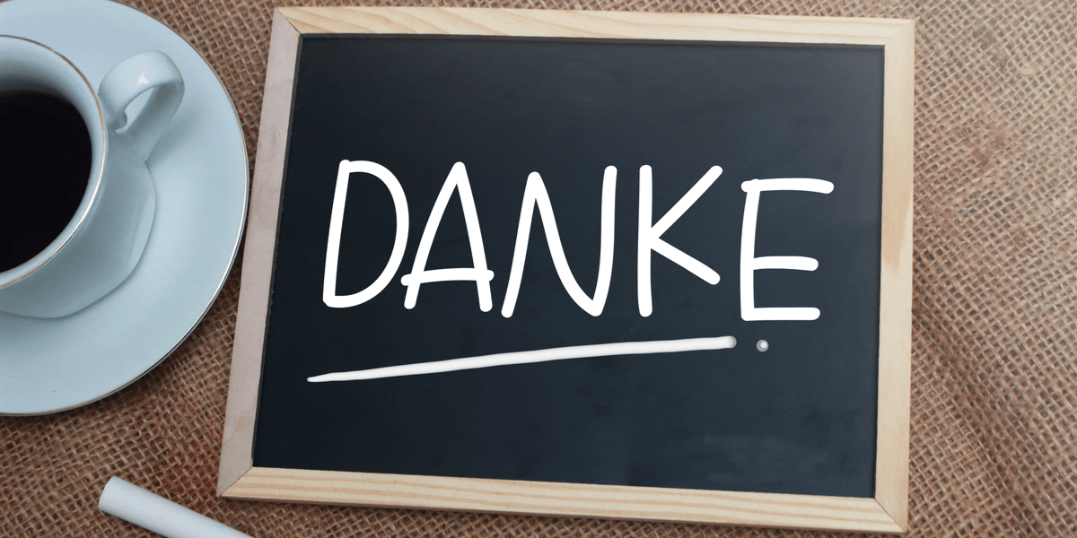 Danke geschrieben auf Tafel