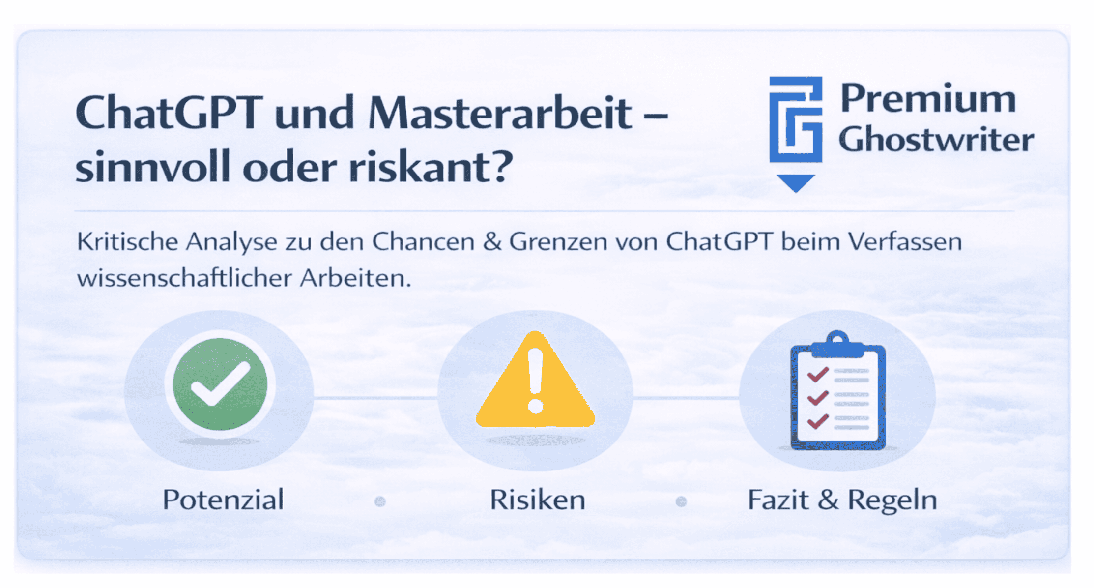 ChatGPT und KI bei der Masterarbeit – Chancen, Risiken und Regeln im Überblick von Premium Ghostwriter
