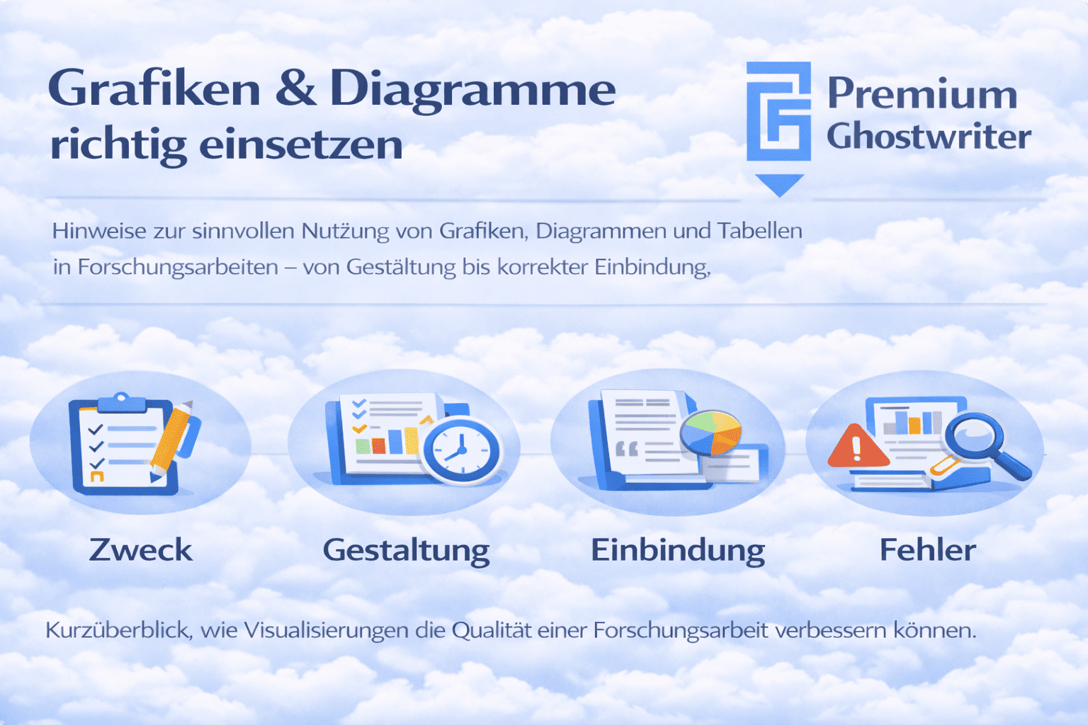 Grafiken und Diagramme in der Forschungsarbeit richtig einsetzen: Zweck, Gestaltung, Einbindung und typische Fehler