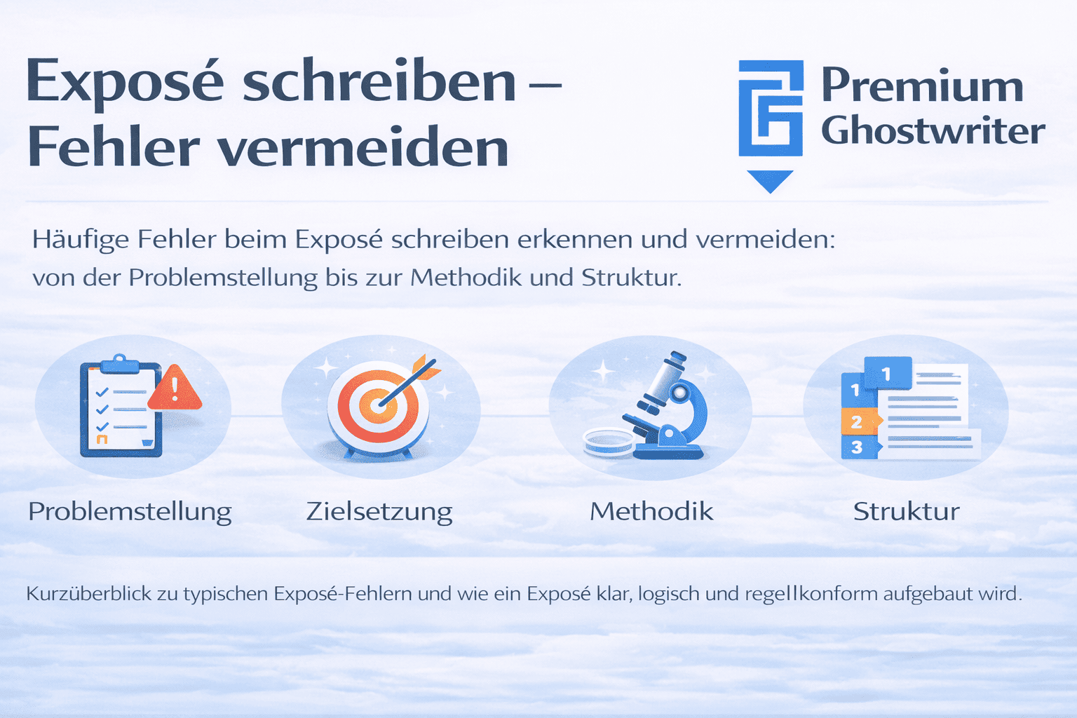 Exposé schreiben Fehler vermeiden – typische Fehler bei Problemstellung, Methodik und Struktur übersichtlich erklärt