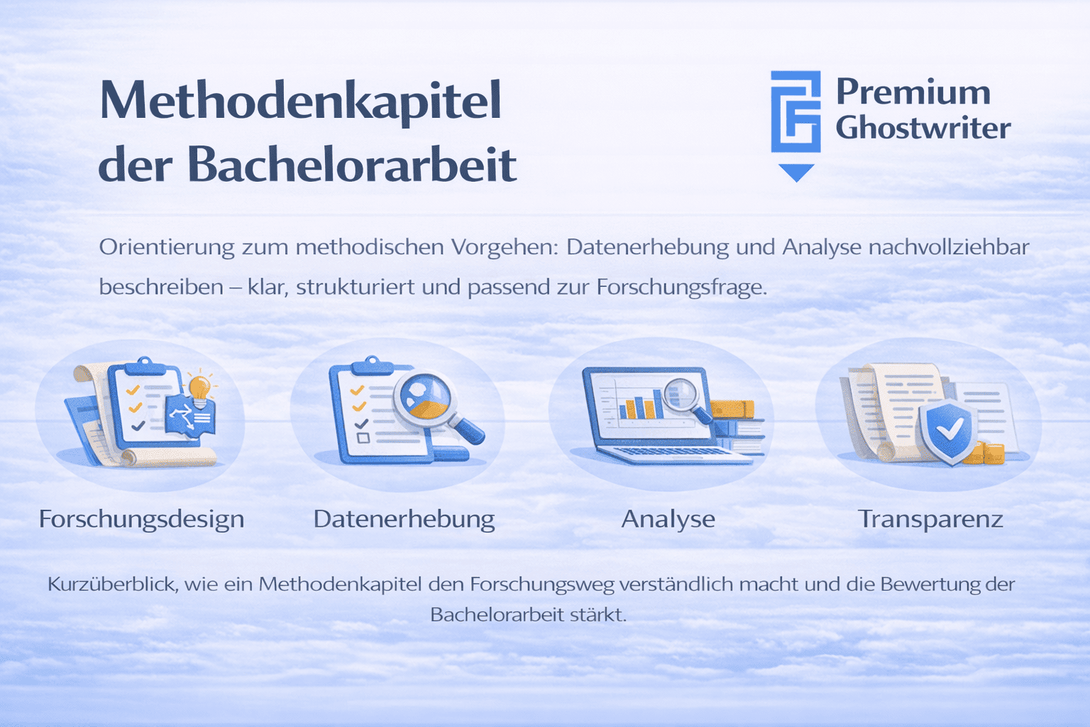 Methodenkapitel Bachelorarbeit schreiben: Forschungsdesign, Datenerhebung, Analyse und Transparenz des methodischen Vorgehens im Überblick