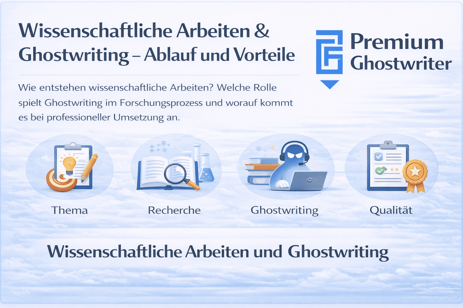 Wissenschaftliche Arbeiten und Ghostwriting – Ablauf, Forschungsprozess und professionelle Unterstützung
