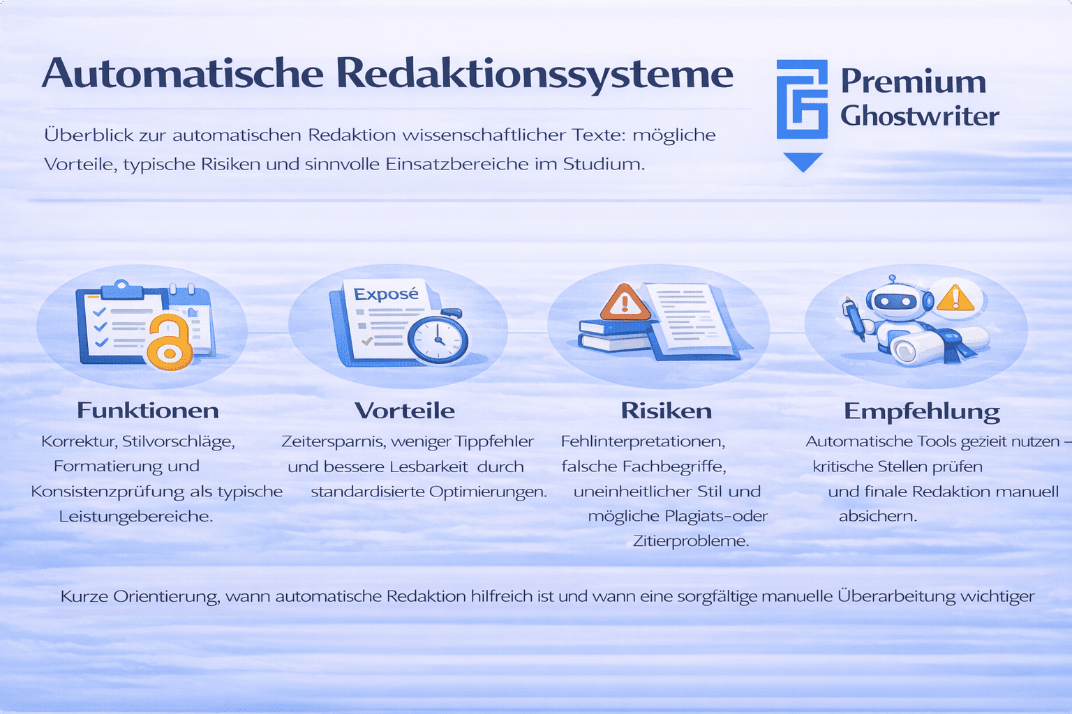 Automatische Redaktionssysteme in wissenschaftlichen Arbeiten: Funktionen, Vorteile, Risiken und Empfehlungen