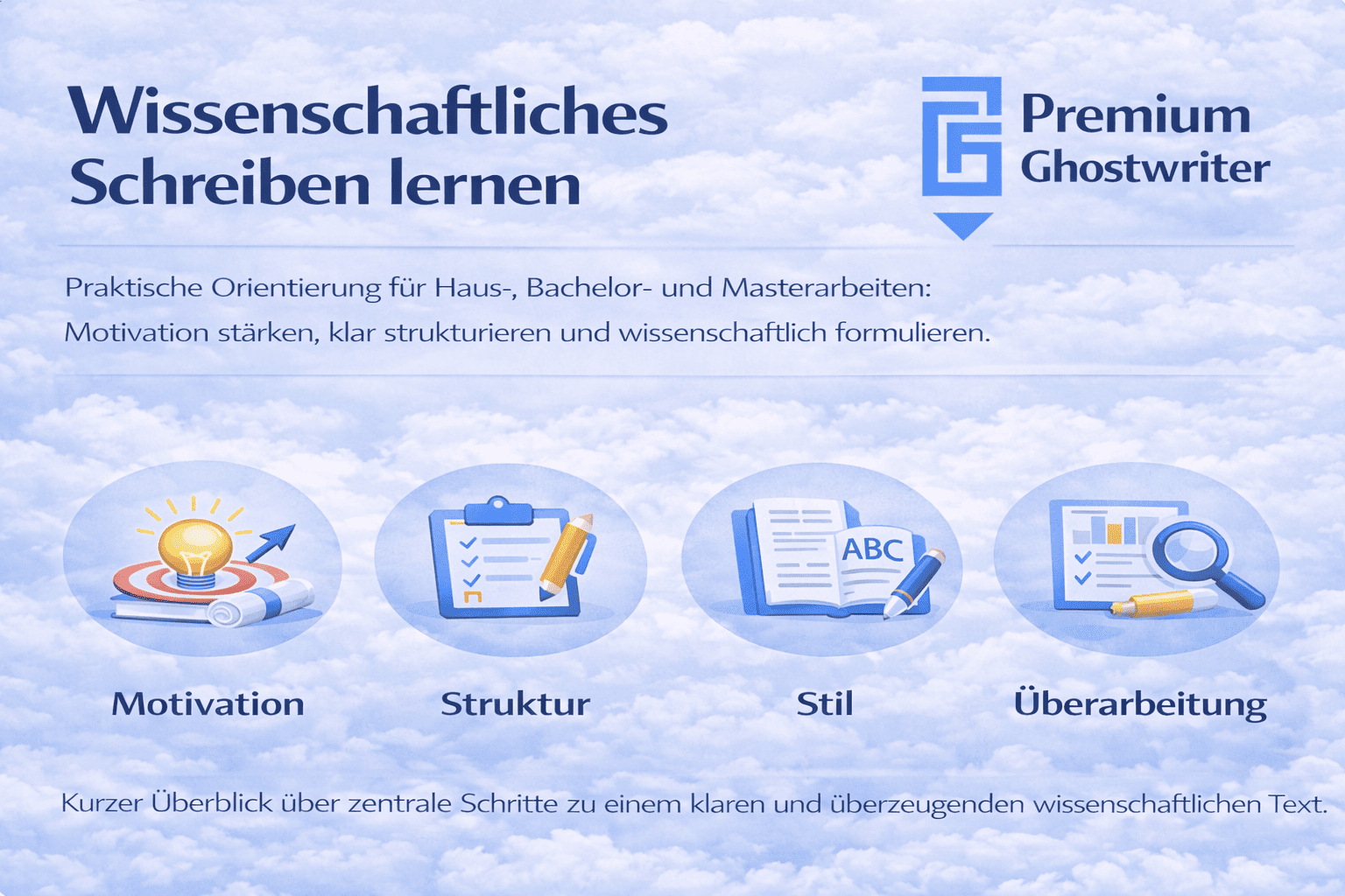 Wissenschaftliches Schreiben lernen: Motivation, Struktur, Stil und Überarbeitung für Haus-, Bachelor- und Masterarbeiten